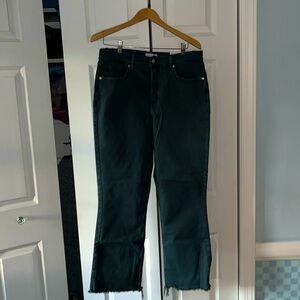 Loft kick crop high rise fringe hem jean size 31 tall